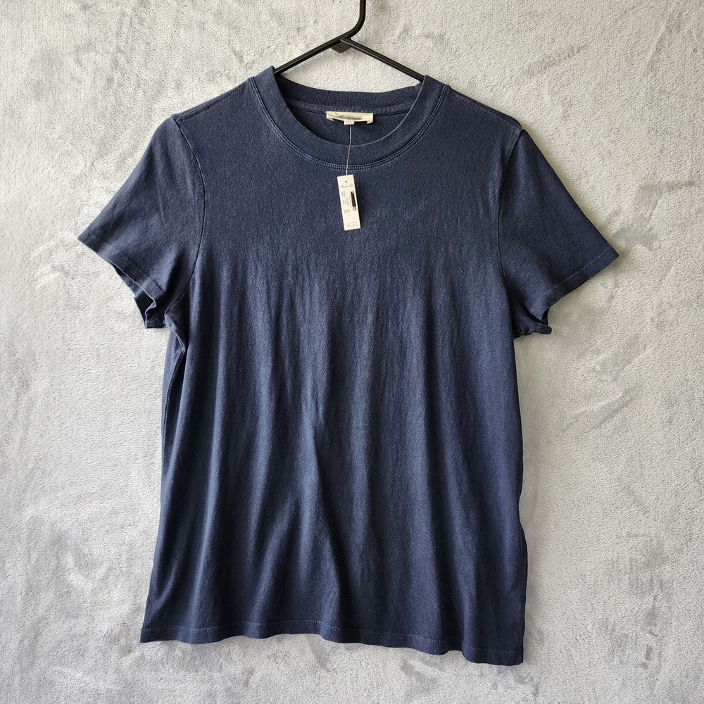 Madewell Tee Shirt Womens Size Large Relaxed Vintage Jersey Navy Blue Top